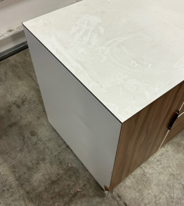 63’’ x 23 3/4’’ x 28 5/8’’ 2 Drawer 2 Door White Cabinet