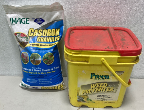 (1) Preen Garden 18.75lbs Weed Preventer (1) Image Herbicide 8lbs bag of Casoron Granules