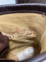(1 Pair) 13D Vintage Justin Boots (1) Rubbermaid Action Packer Storage Bin - 3