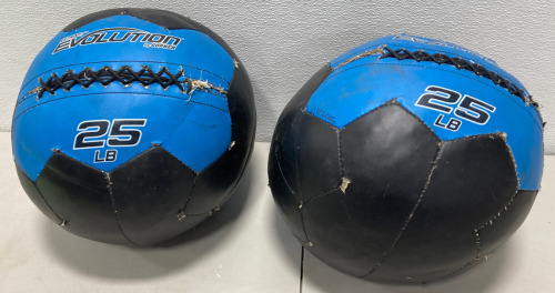 (2) Ultra Fit Evolution 25lbs medicine balls