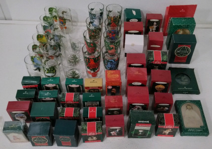 various Days Of Christmas Glasses Holiday Collector Ornament s