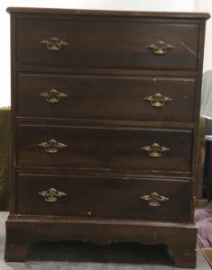 4 Drawer Dresser, 30”w x 18”d x 39”h