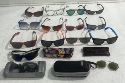 (1) Nike H-1000 Swim Goggles (13) Assorted Sun Glasses And More!