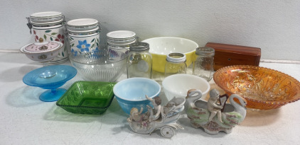 (3) Cookie Jars (2) Assorted Moxing Bowls And More!