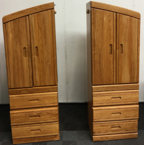 2 Piece Thorne Wood Armoire (6’ x 2’ x 16”) Great Condition