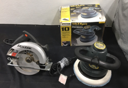 Skillsaw 7-1/4” Curcular Saw & Waxxpro Random Orbital Polisher