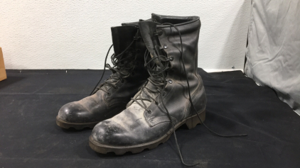 Combat Boots, Leather, Size 9-1/2 R