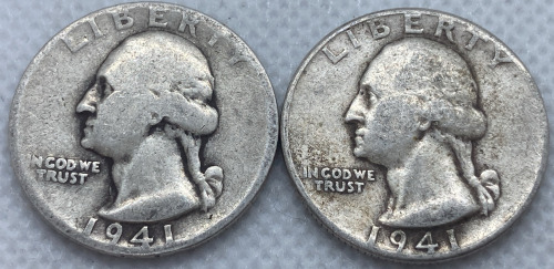 (2) 1941 90% Silver Quarters— Verified Authentic