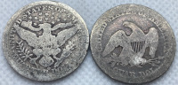 1800’s Barber And Seated Liberty Quarters— Verified Authentic - 2