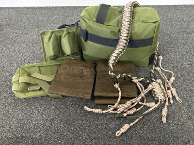 (1) Gun Sleeve, (1) Pistol Sleeve, (1) Military Pouch, Duck Call Lanyard, And Shooting Packs