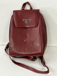 Prada Backpack Purse With Double Zip (Unauthenticated)