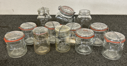 (12) Vintage Ball Glass Jars