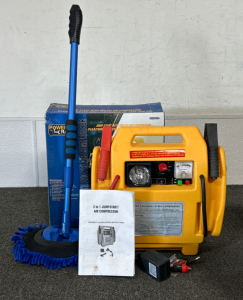 New Power Pro Raft Jump Start With 260 PSI Air Compressor (Works) And Car Duster