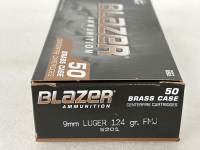 (50) Rounds Of Blazer 9mm Luger 124 Gr. FMJ - 2