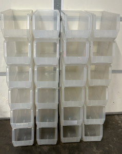 (24) Clear Stackable Organizers