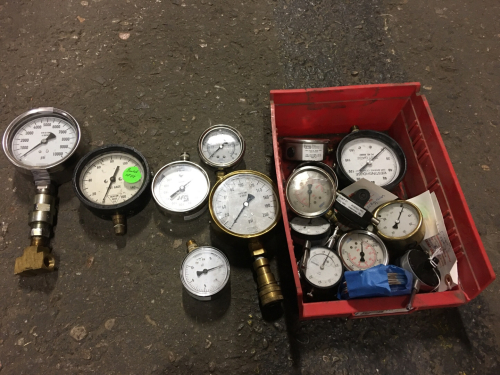 Various Pressure Gauges