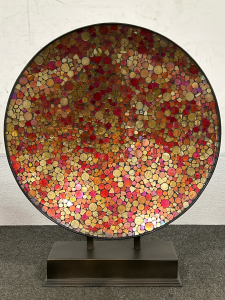 Decorative Mosaic Platter Art on Stand