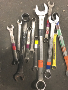 Variety Of Wrenches In Bin