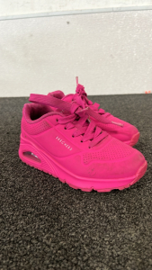 Hot Pink Kids Skechers Air- Cooled Memory Foam Size 11