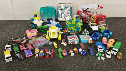 Fire Truck, Cars, Action Figures, Suction Fidget Spinners, And More