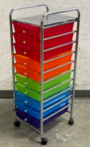 Rolling 10 Shelf Organizer