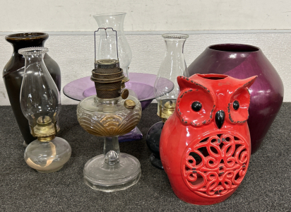 Decorative Vases And Vintage Oil Lanterns