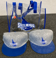 (2) Idaho Steelheads Hats, Onyx Inflatable Life Jacket And Christmas Tree Stand - 2