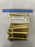 (24) Count Of 50 Caliber Brass