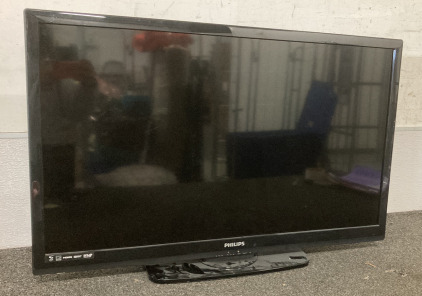 (1) Philips Flat Screen Tv (Model No. 39HFL5784D/F7), (39”) ,(Powers On)