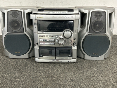 Aiwa Stereo System With 3 CD Rotary Tray/Radio & Tape Deck