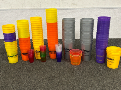 Large Selection Of Liquor Brand Plastic Cups & Colorful Plastic Shot Glasses