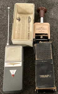 Vintage Carters Automatic Numberer Model 106 and Vintage Triumph 9 2-Way Radio