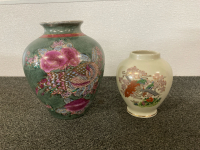 Vases- Red, Blue, Clear Glass, Metalic Amber, And Green Glass, Ceramic Floral Patterns And Designs - 5