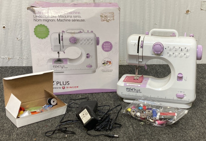 Pixie Plus Sewing Machine By Singer W/ Accessories