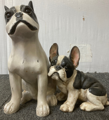 (2) Sitting Dog Figurine