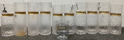 (10) Fascination Glass Vase (1)Clear Glass ice Bucket