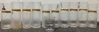 (10) Fascination Glass Vase (1)Clear Glass ice Bucket