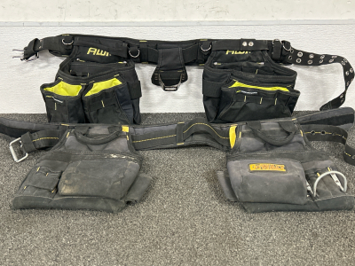 (2) Tool Belts: DeWalt & AWP