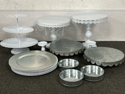 Various Wedding Cake & Dessert Display Stands