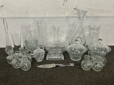 Decorative Crystal/Glass Decanter, Carafe, Vases & More