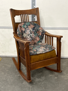 Vintage Padded Rocking Chair