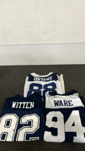 (3) Cowboys Jerseys 82 Witten, 94 Ware, And 88 Bryant