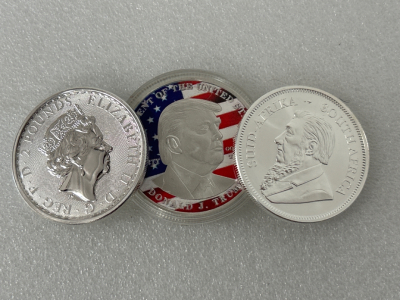 Trump Coin, Lady Britania Silver Round, And South African Silver Krugerland