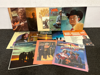 Vinyl Records Including: John Denver, Riders In The Sky, Ray Price, And More