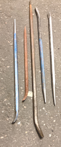 Assorted Pry Bars, Breaker Bars & Bull Pins