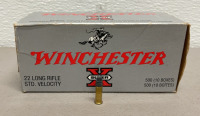 (500) Rounds Winchester 22 Long Rifle 40 Grain Cartridges