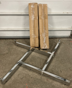 (3) Chrome Grid Wall Bases (2 New In Box)