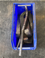 Bin of Metal Wedges