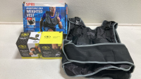 Spri Adjustable Weighted Vest, (2) Pairs of Ankle/Wrist Weights