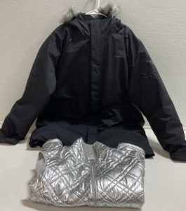 Moosejaw Men&rsquo;s Black 2XL Parka, Women&rsquo;s Silver 3XL Vest